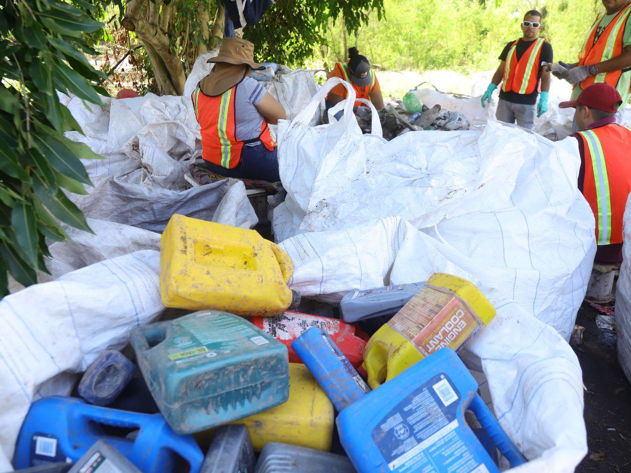 Algunas pacas pesan entre 50 y 100 libras, dependiendo del tipo de material clasificado. Ya se envió a reciclaje el primer lote extraído de la biobarda.