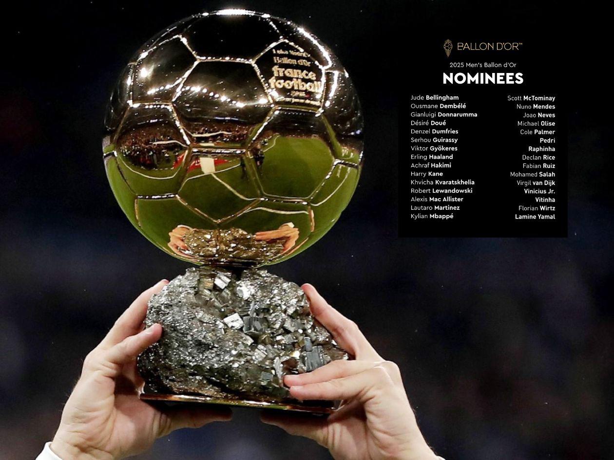 France Football presentó los candidatos para el Balón de Oro 2025