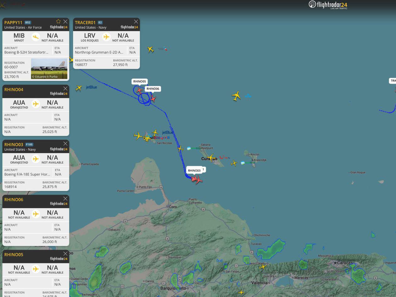 Bombarderos de EEUU hacen demostraciones de ataques en Caribe ante tensión con Venezuela