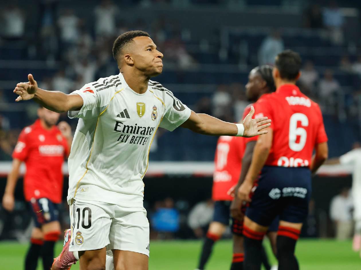 Mbappé salva al Real Madrid y le da el triunfo en su debut en LaLiga