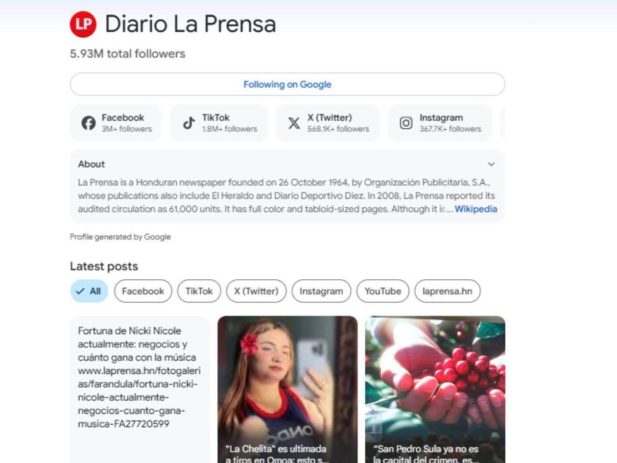 Sigue a LA PRENSA en Discover para ver las noticias más relevantes del día