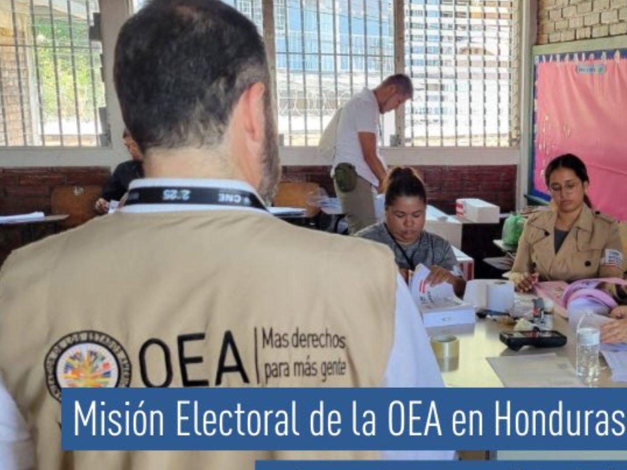 Misión de la OEA pide garantizar seguridad y autonomía de autoridades electorales en Honduras