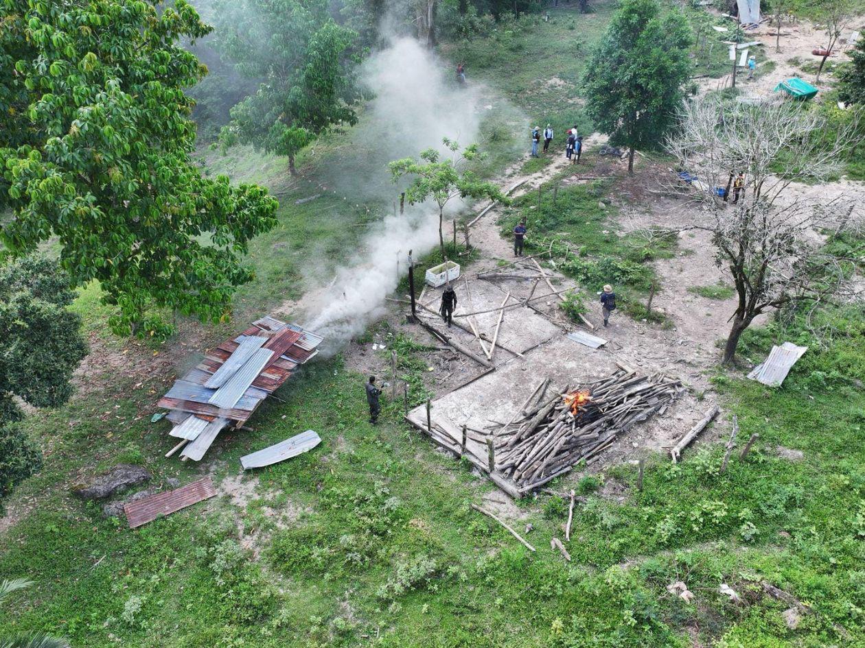 Desmantelan más asentamientos humanos en núcleo de Pico Bonito