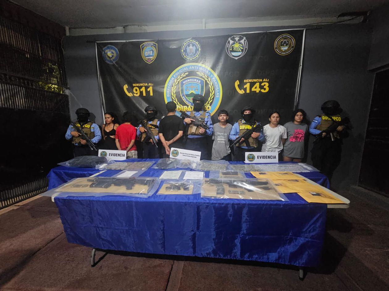 Capturan a seis supuestos cabecillas de la 18 en Puerto Cortés