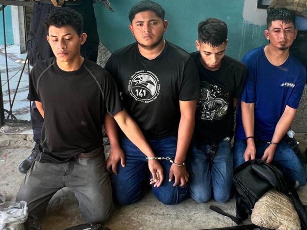 Caen cuatro supuestos miembros de la MS-13 en Lomas del Carmen