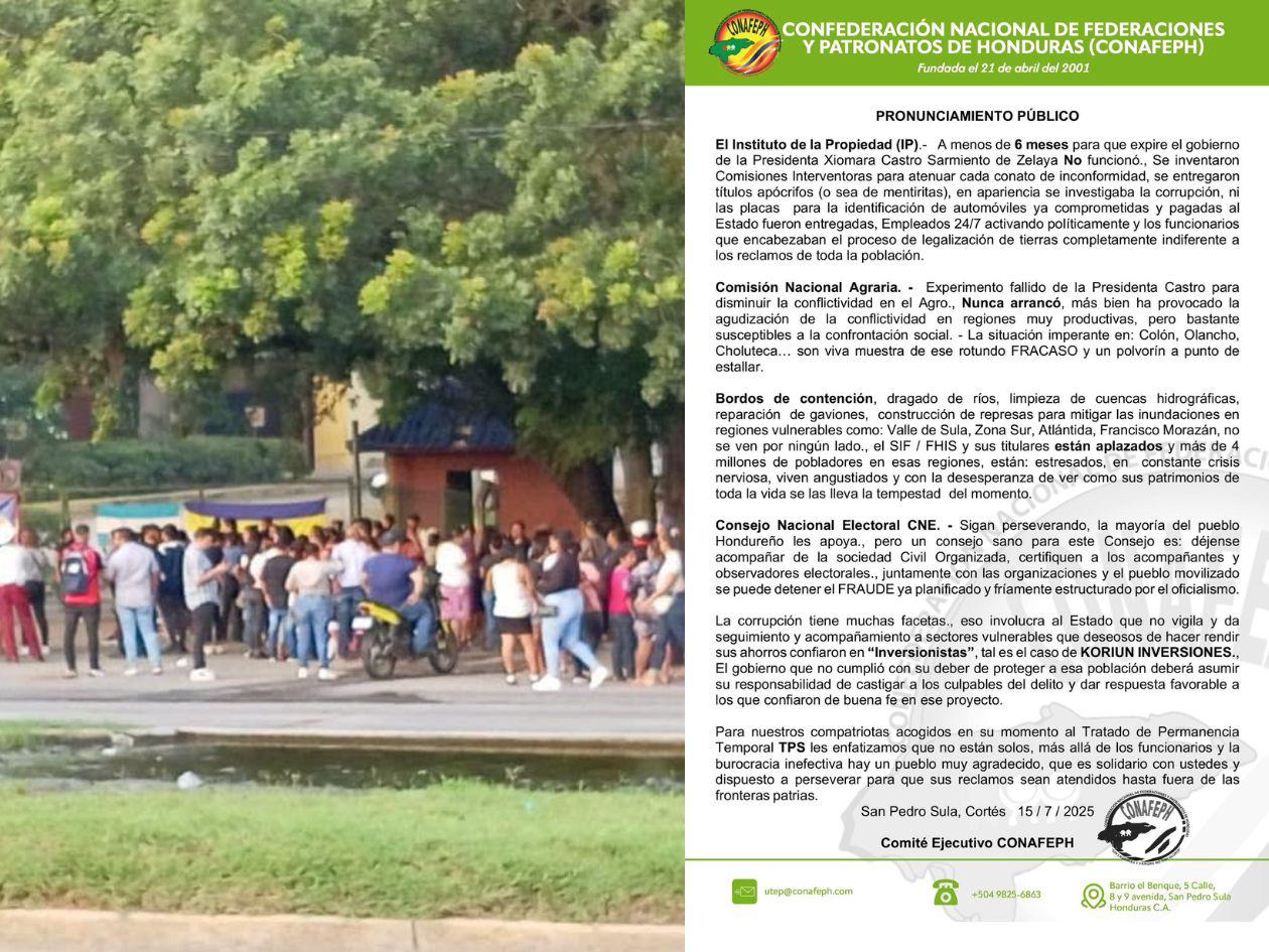 Patronatos protestan en oficinas del IP y exigen respuestas al Gobierno