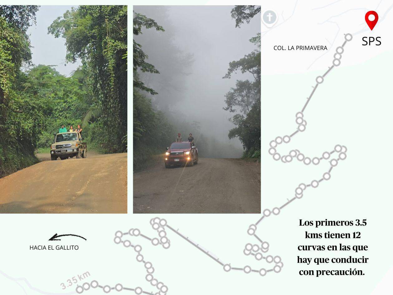 Hacia arriba, los primero 3.5 kilómetros del ascenso son los más inclinados y llenos de curvas pronunciadas.