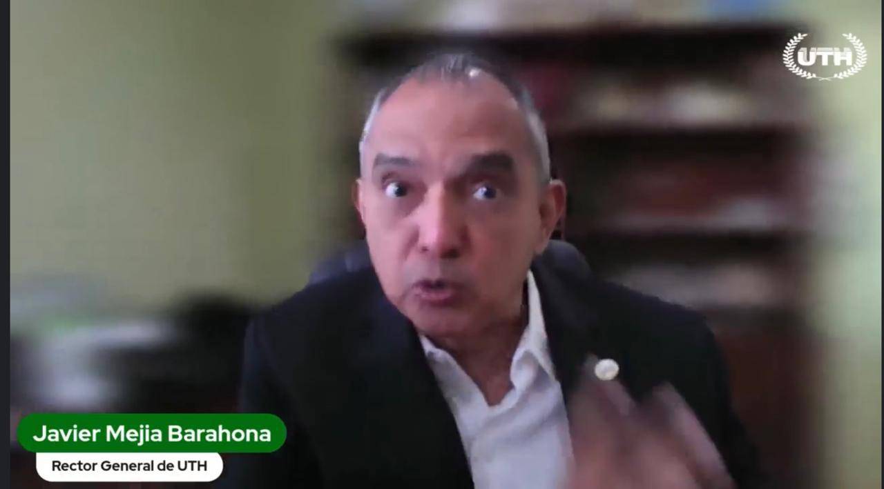 $!Javier Mejía, rector de UTH durante la firma del convenio.