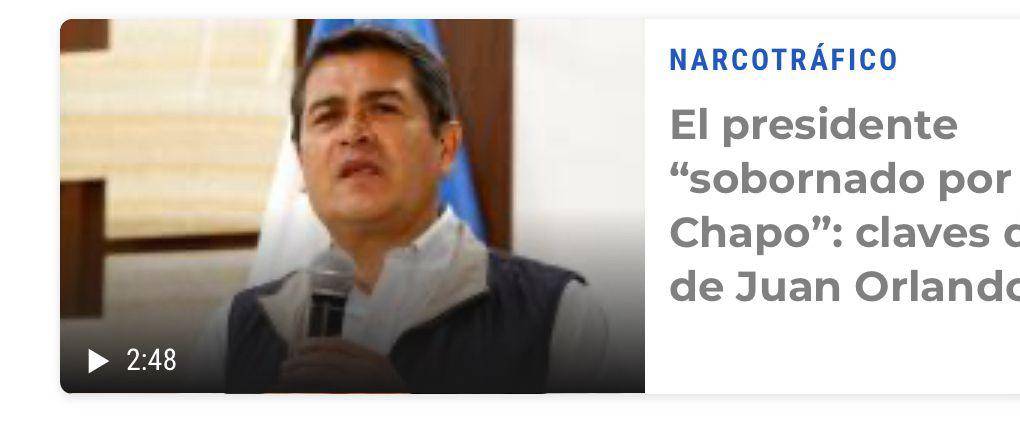 La cadena de Univisión de México en un video tituló “El presidente sobornado por el Chapo: Claves del juicio de Juan Orlando”.