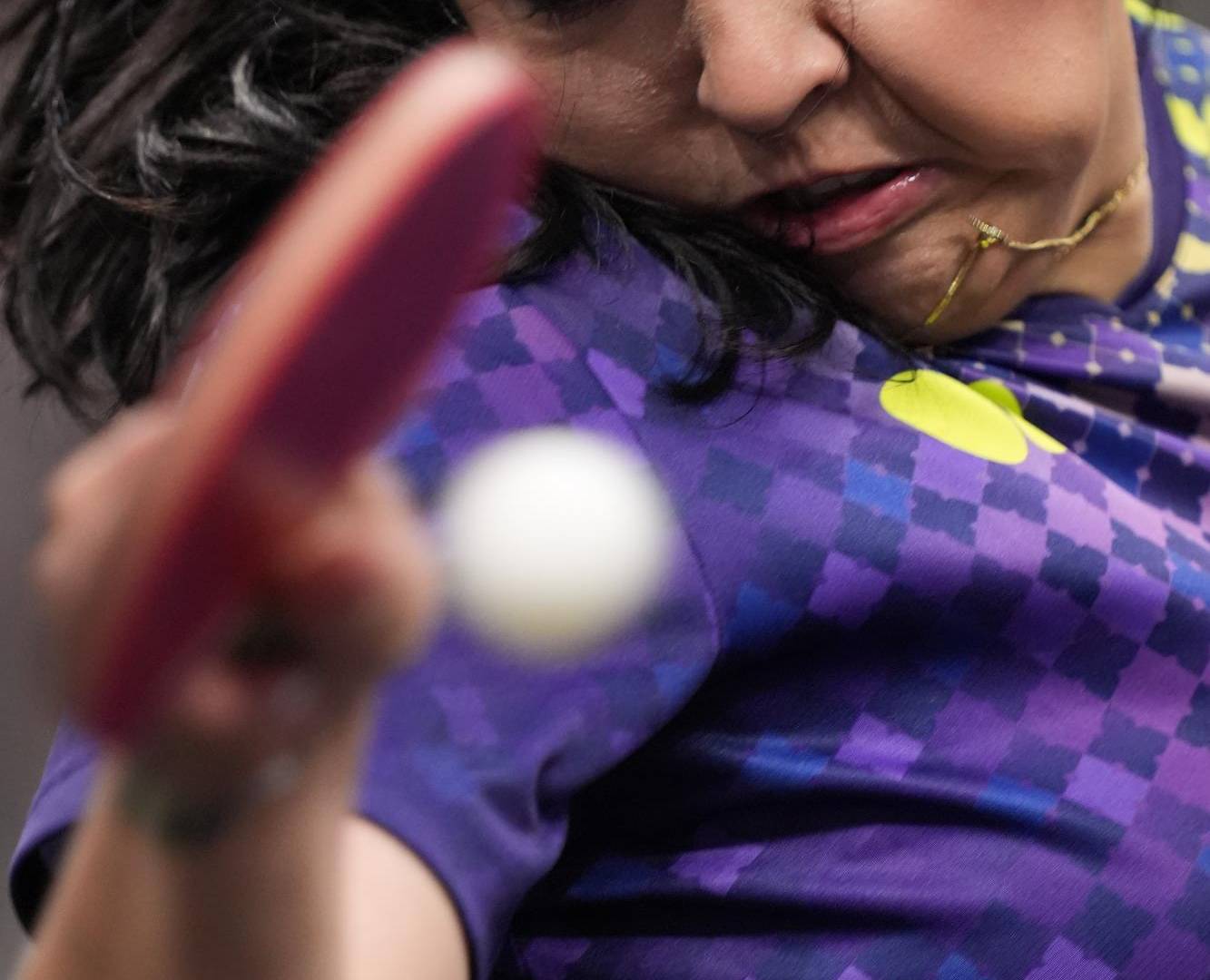 $!Adriana Díaz de Puerto Rico juega contra Amy Wang de EU.