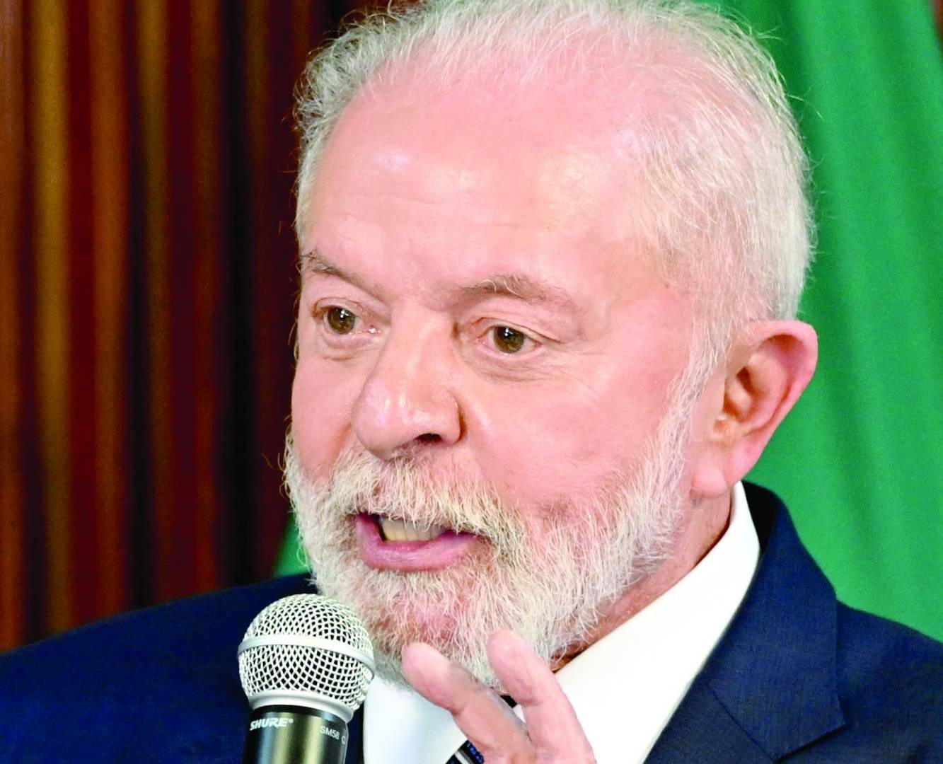$!Brazil's President Luiz Inacio Lula da Silva speaks during a ministerial meeting, where each minister presented the actions of their ministries this year, at the Planalto Palace in Brasilia on December 20, 2023. (Photo by EVARISTO SA / AFP)
