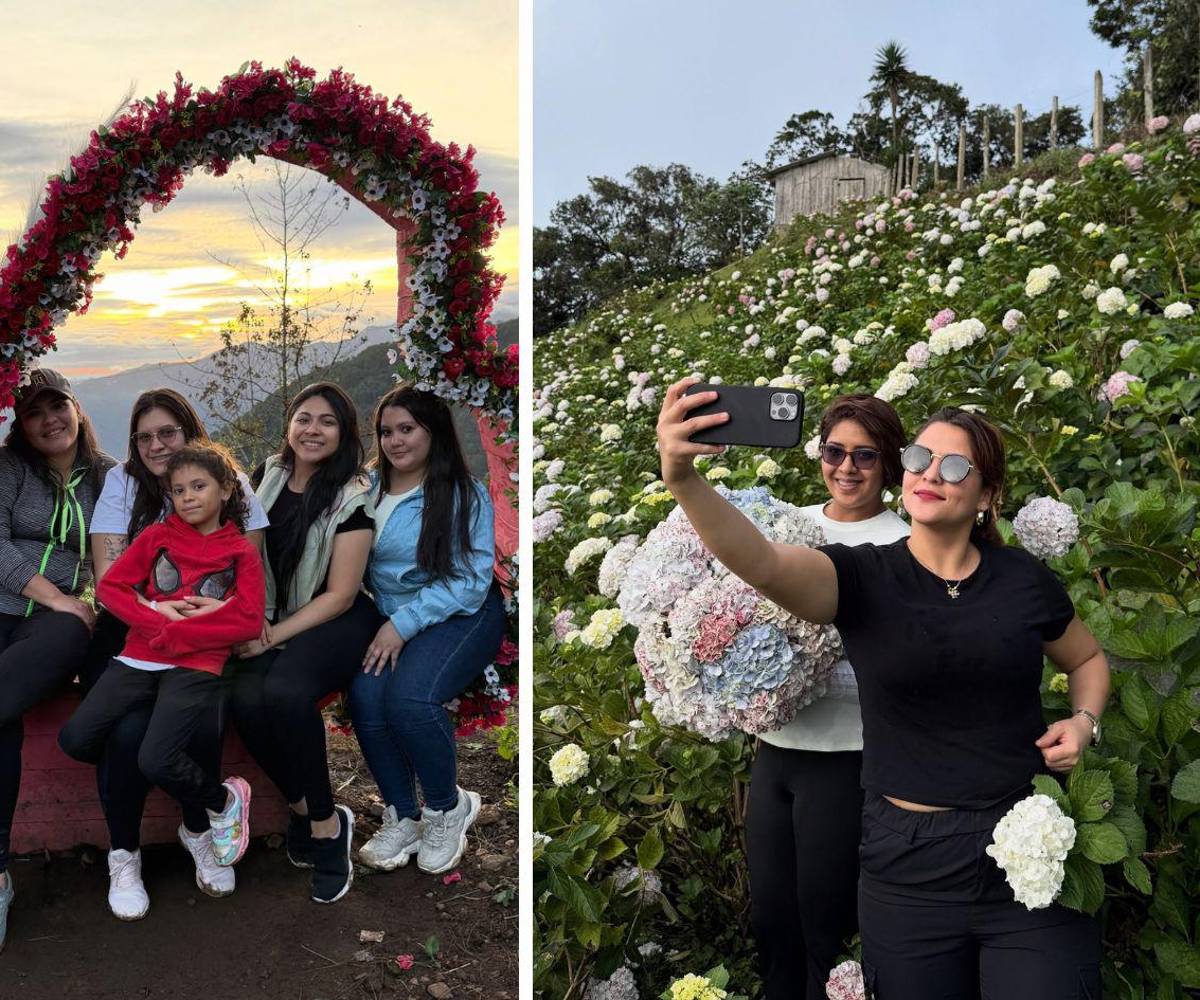 Turistas disfrutando de la belleza de El Merendón.