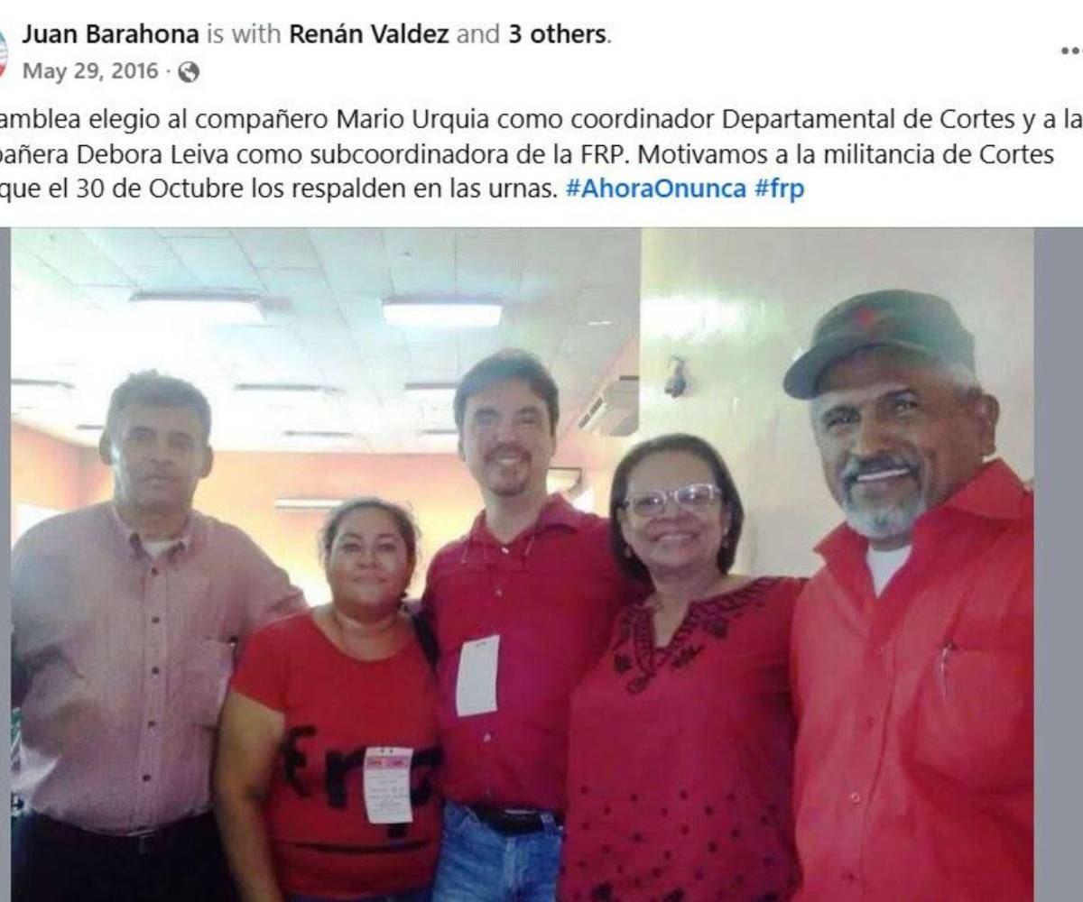 En diversas publicaciones se identifica a Mario Urquía como representante de la corriente FRP en Libre. Además, que ha ocupado puestos en el partido.