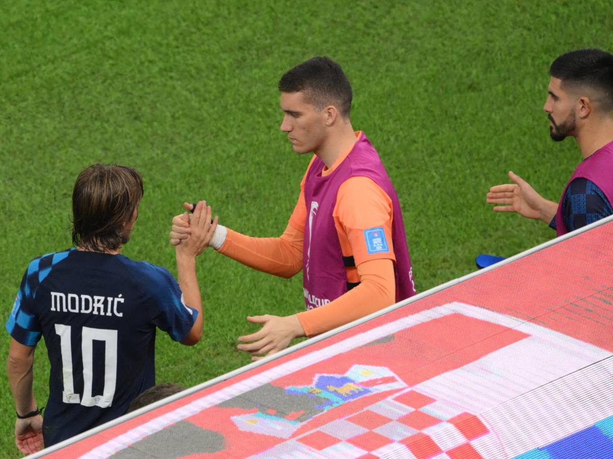 Luka Modric salió en el segundo tiempo del partido.