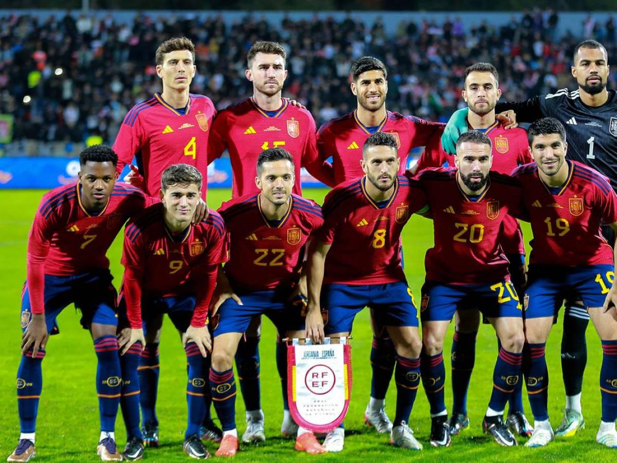 El 11 titular que jugó de la selección española en Jordania.