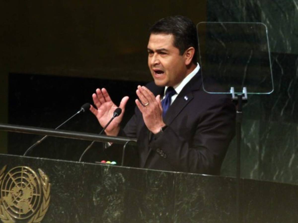 Juan Orlando Hernández expone sobre el país en la ONU