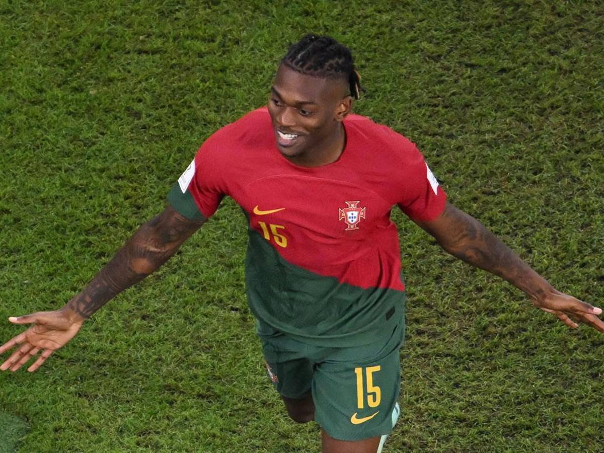 Rafael Leao hizo el tercer tanto y fue vital para el triunfo de Portugal.