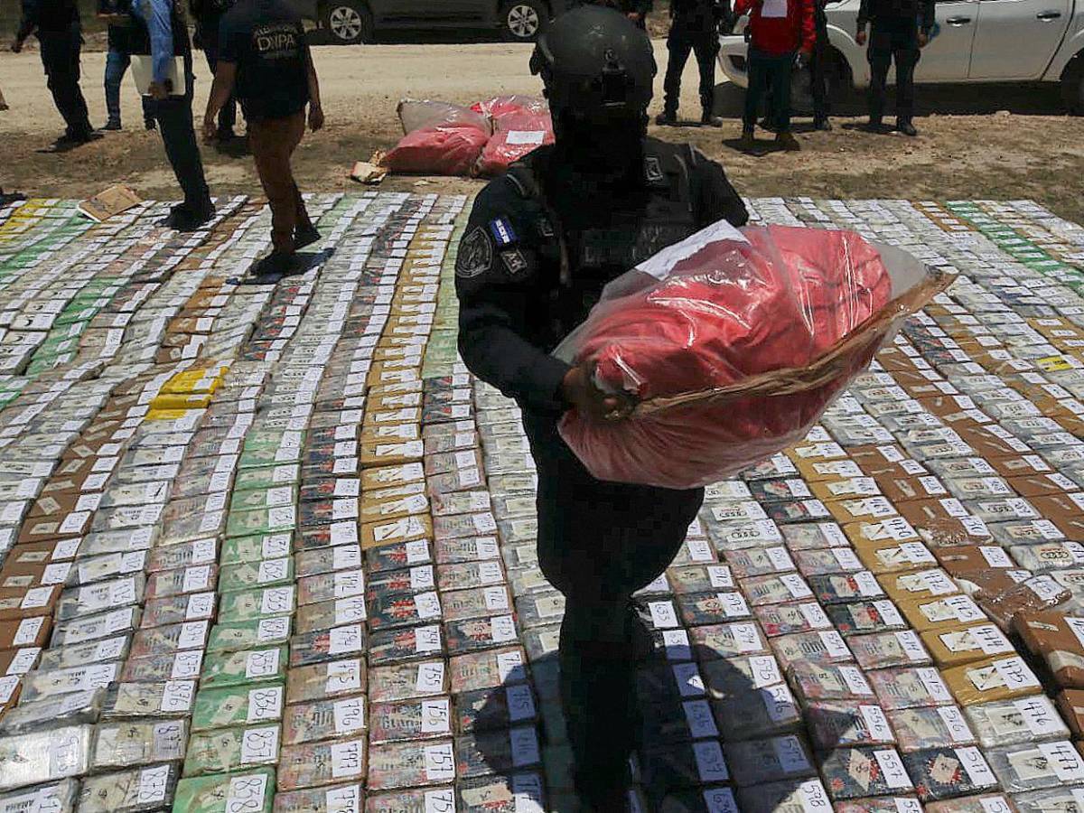 Honduras incautó más de 7,000 kilos de cocaína en 2022