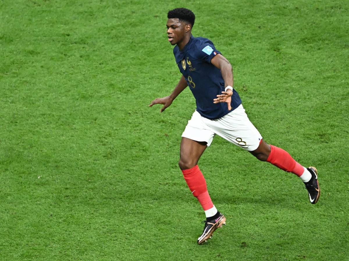 Tchouaméni fue el anotador del primer gol de los cuartos de final ante Inglaterra.