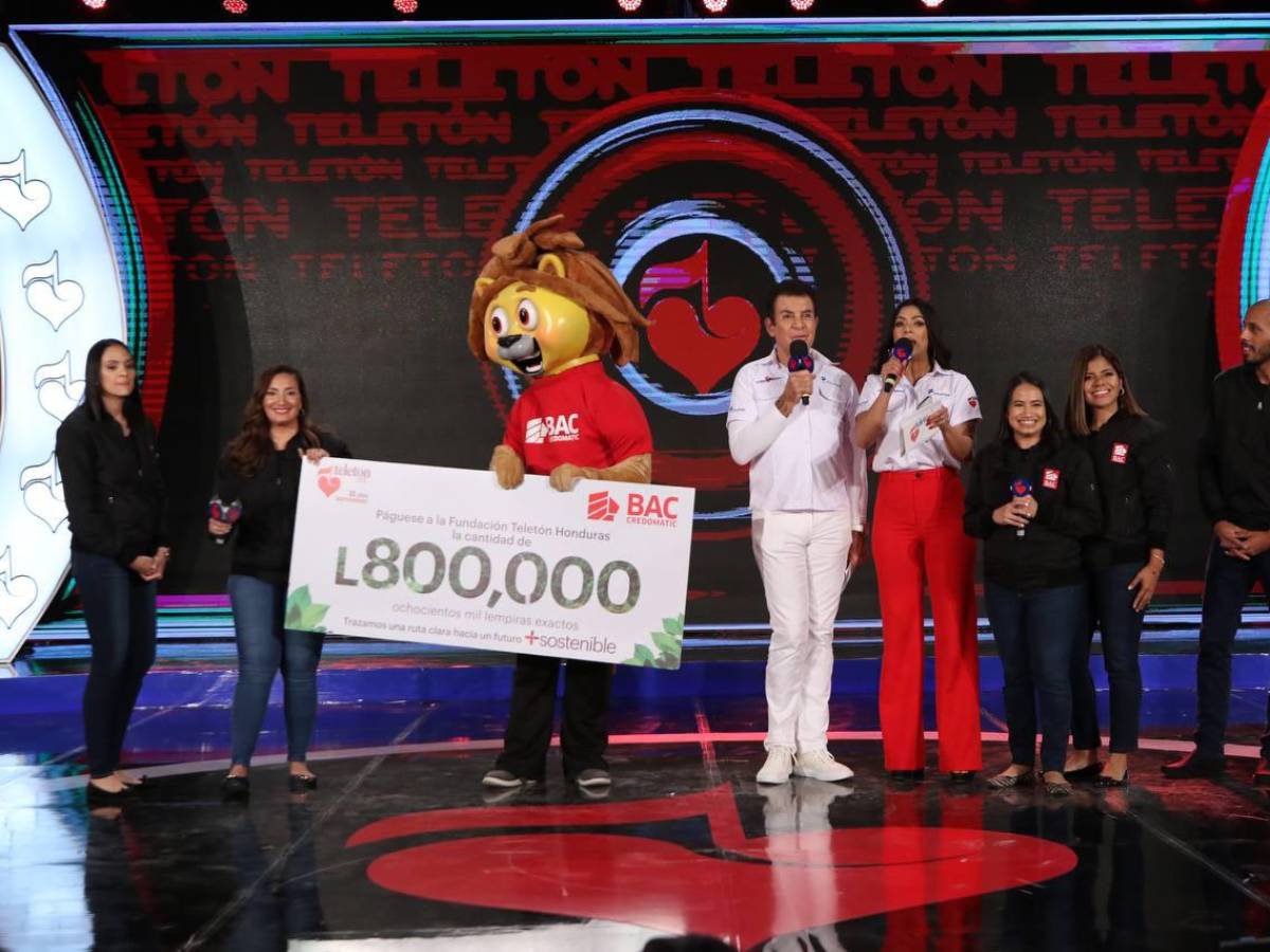 BAC donó 800,000 lempiras a la Fundación Teletón Honduras.