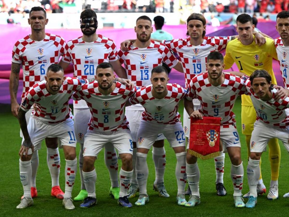 El 11 titular de Croacia que enfrentó a Marruecos en su estreno en el Mundial de Qatar 2022.