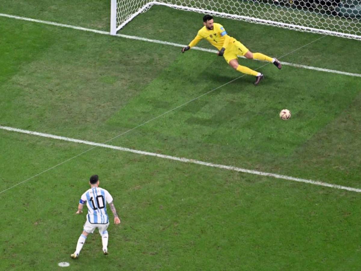 El penal marcado por Lionel Messi.