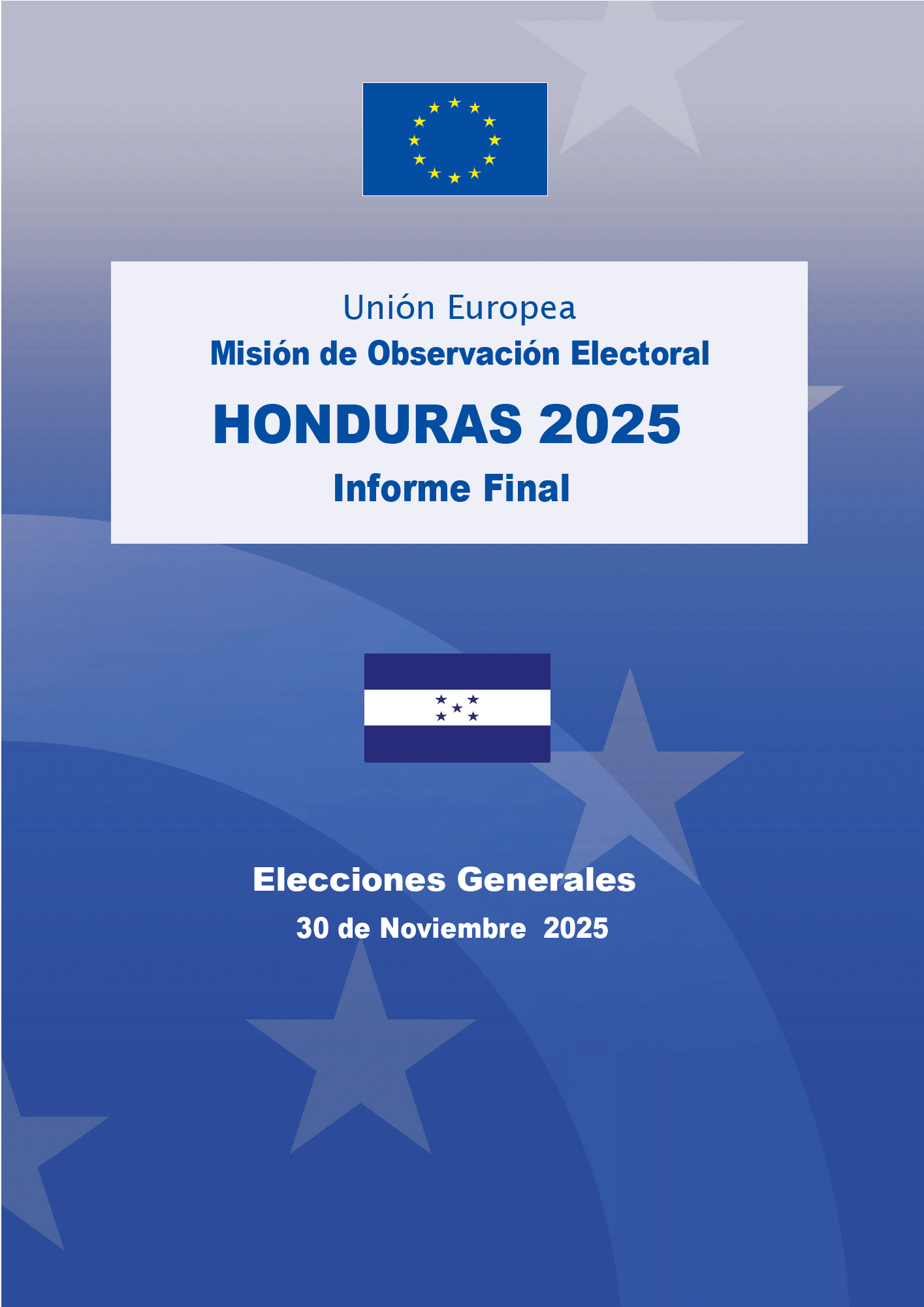 Documento PDF de la MOE sobre las elecciones generales de 2025 en Honduras