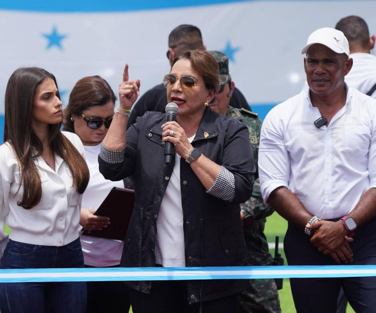 <i>La expresidenta Xiomara Castro, durante un evento oficial de su Presidencia (2022-2026). Foto: Gustavo Amador.</i>