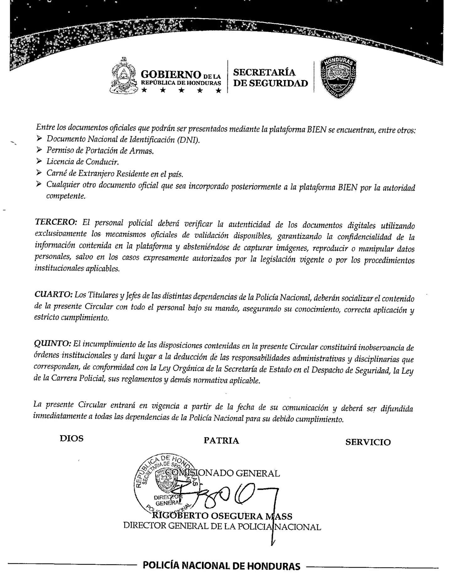 Policía Nacional aceptará documentos digitales en la billetera electrónica Bien