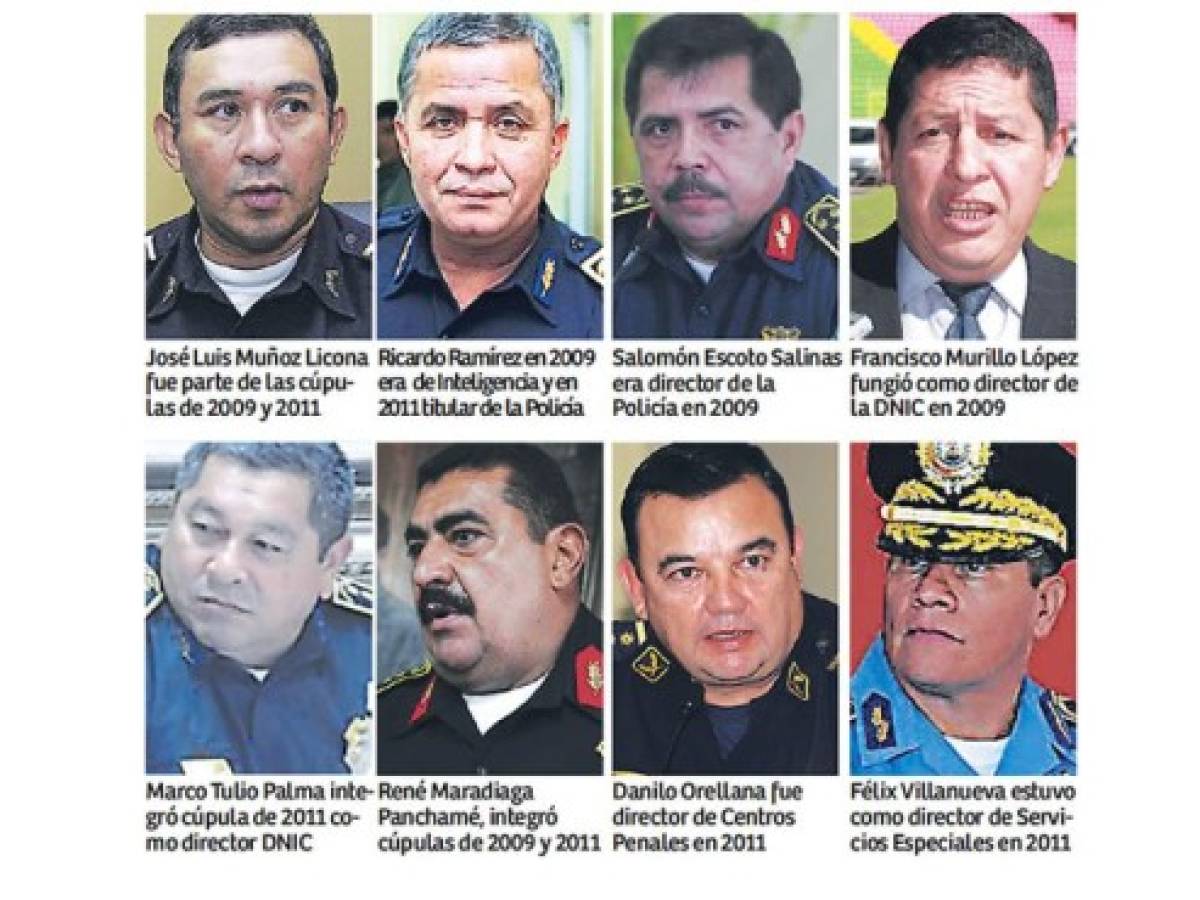 Ellos dirigían la Policía Nacional en 2009 y 2011