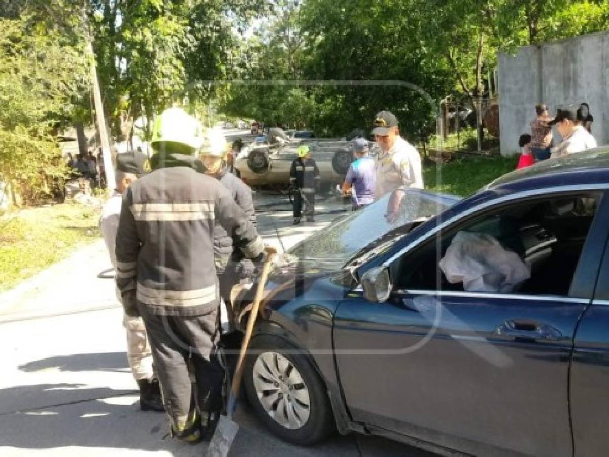 Cinco menores heridos deja accidente en San Pedro Sula
