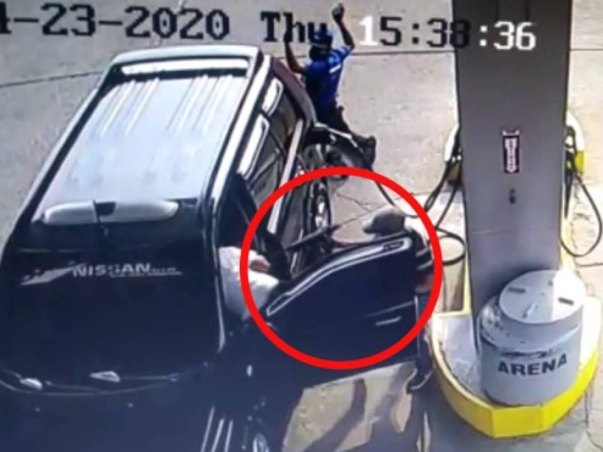 Video muestra asalto en gasolinera de Tegucigalpa en plena cuarentena  