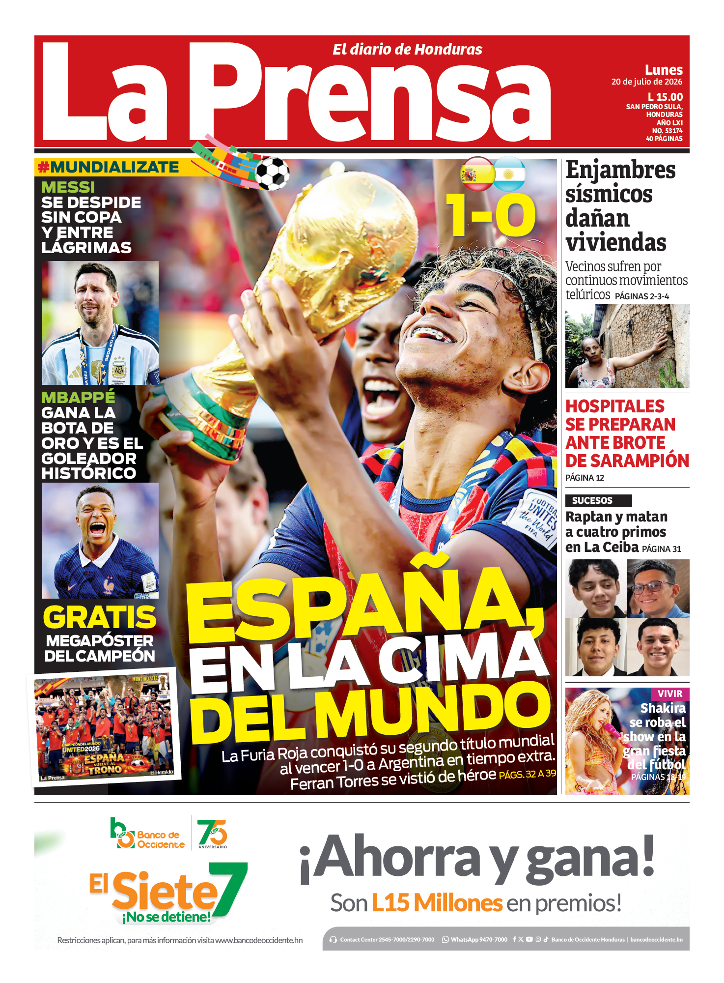 España, en la cima del mundo