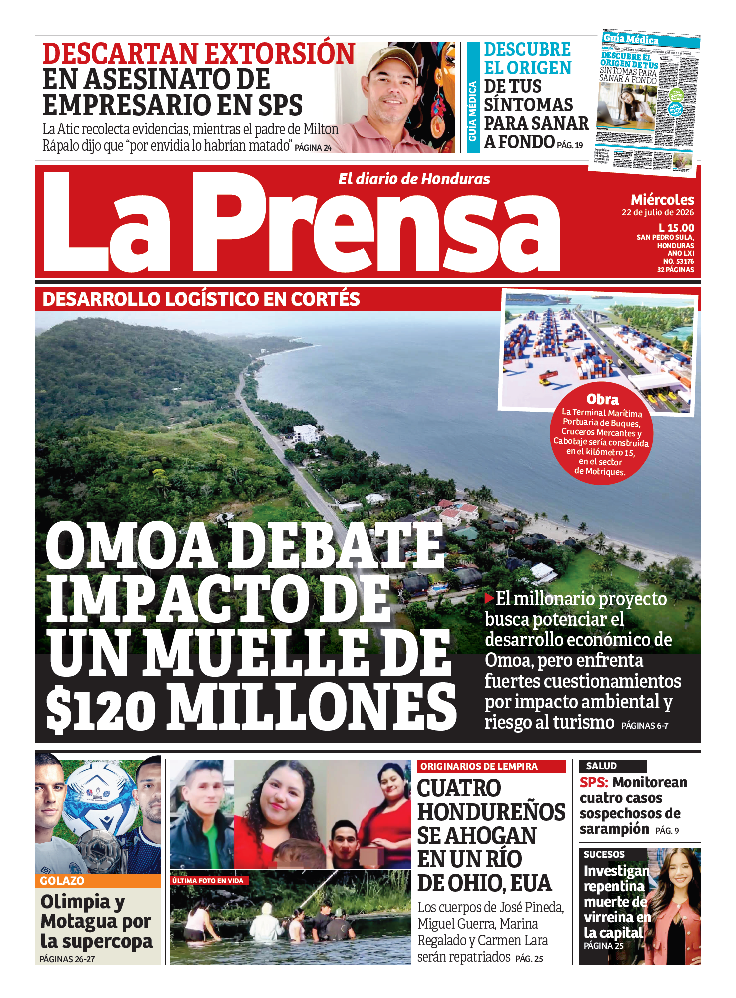 Omoa debate impacto de un muelle de $120 millones