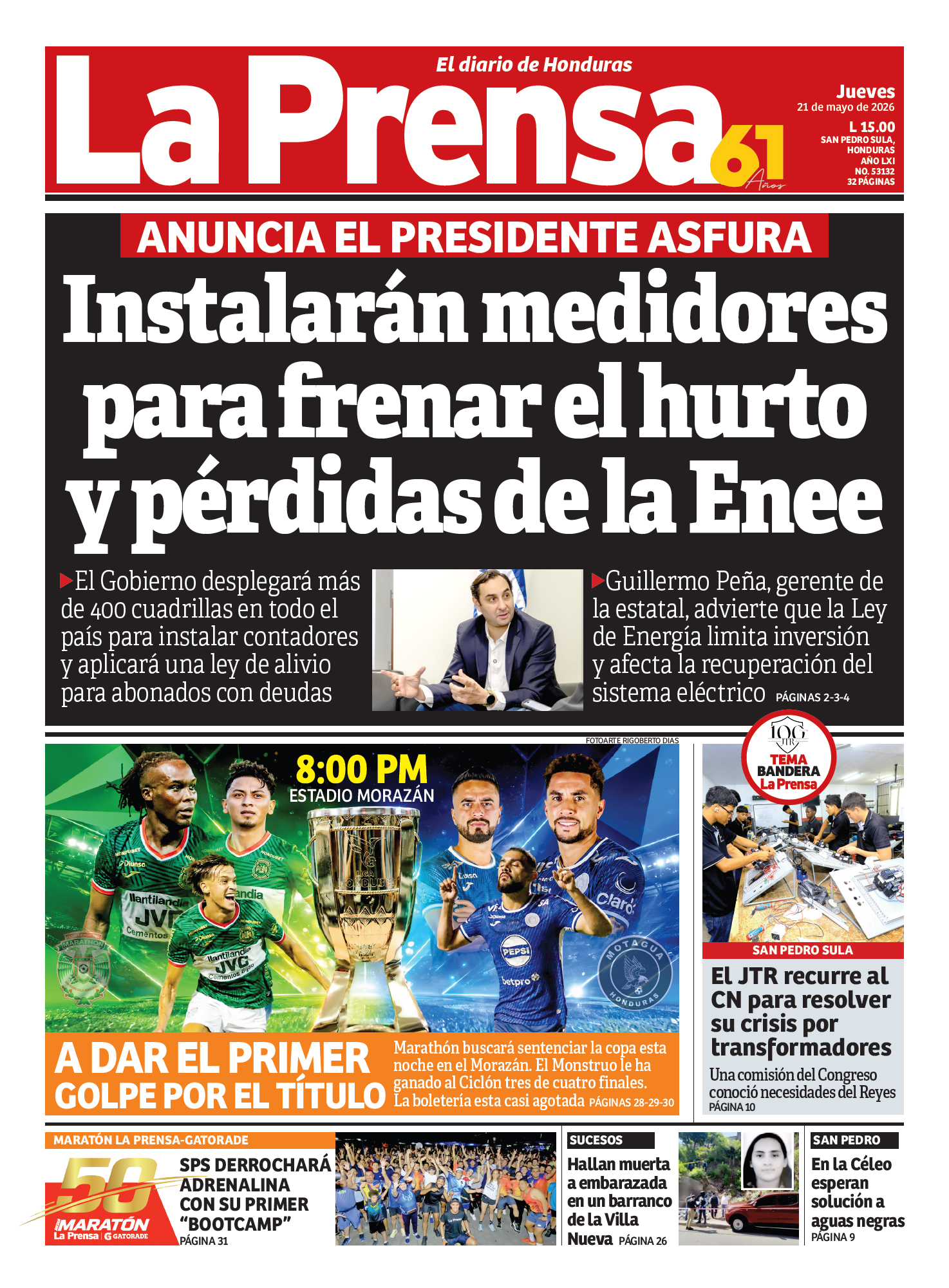 Instalarán medidores para frenar el hurto y pérdidas de la Enee