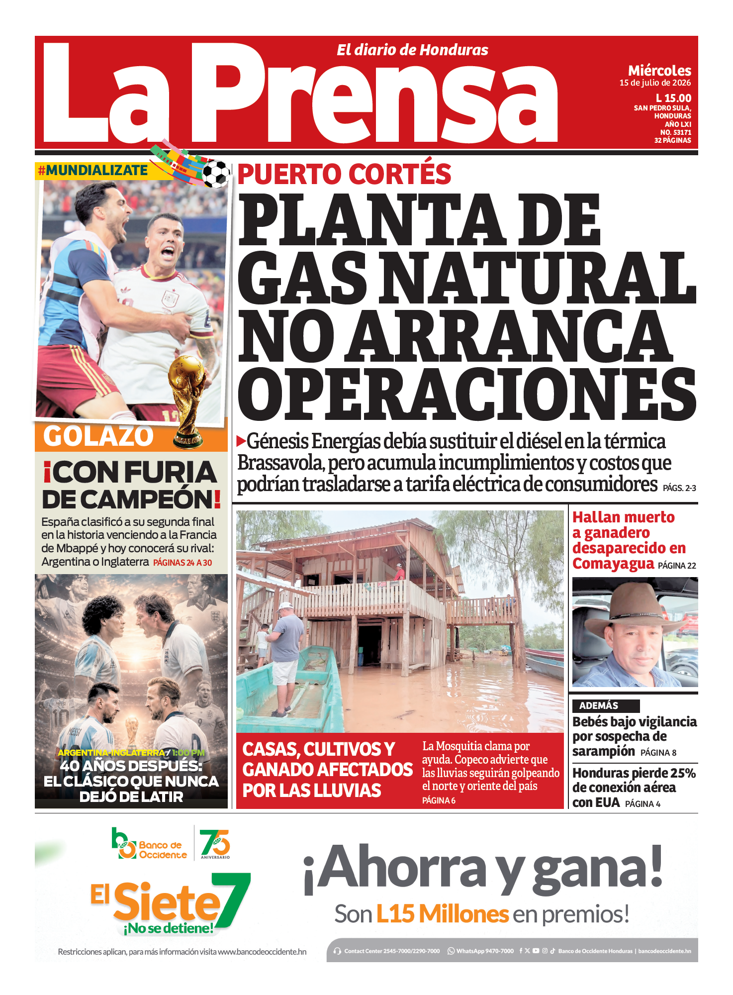 Planta de gas natural no arranca operaciones