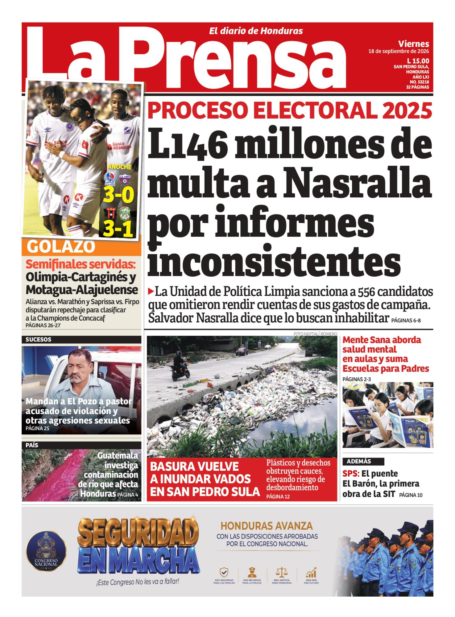 L146 millones de multa a Nasralla por informes inconsistentes