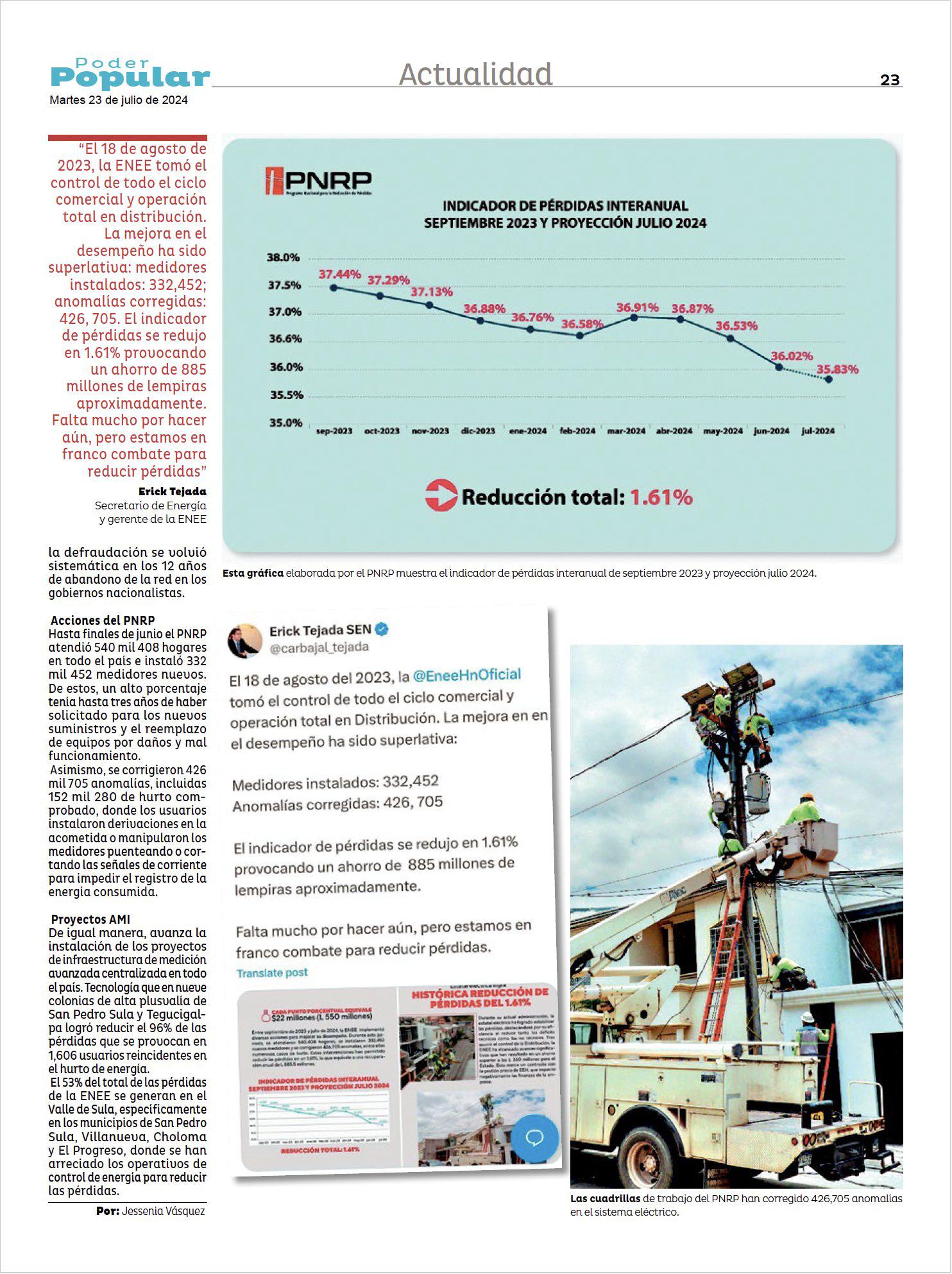 $!Contradicciones de la Enee ponen en duda cifras de reducción de pérdidas