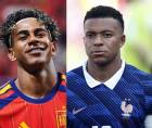 Lamine Yamal de España y Mbappé por Francia, figuras en el ataque de ambas selecciones.