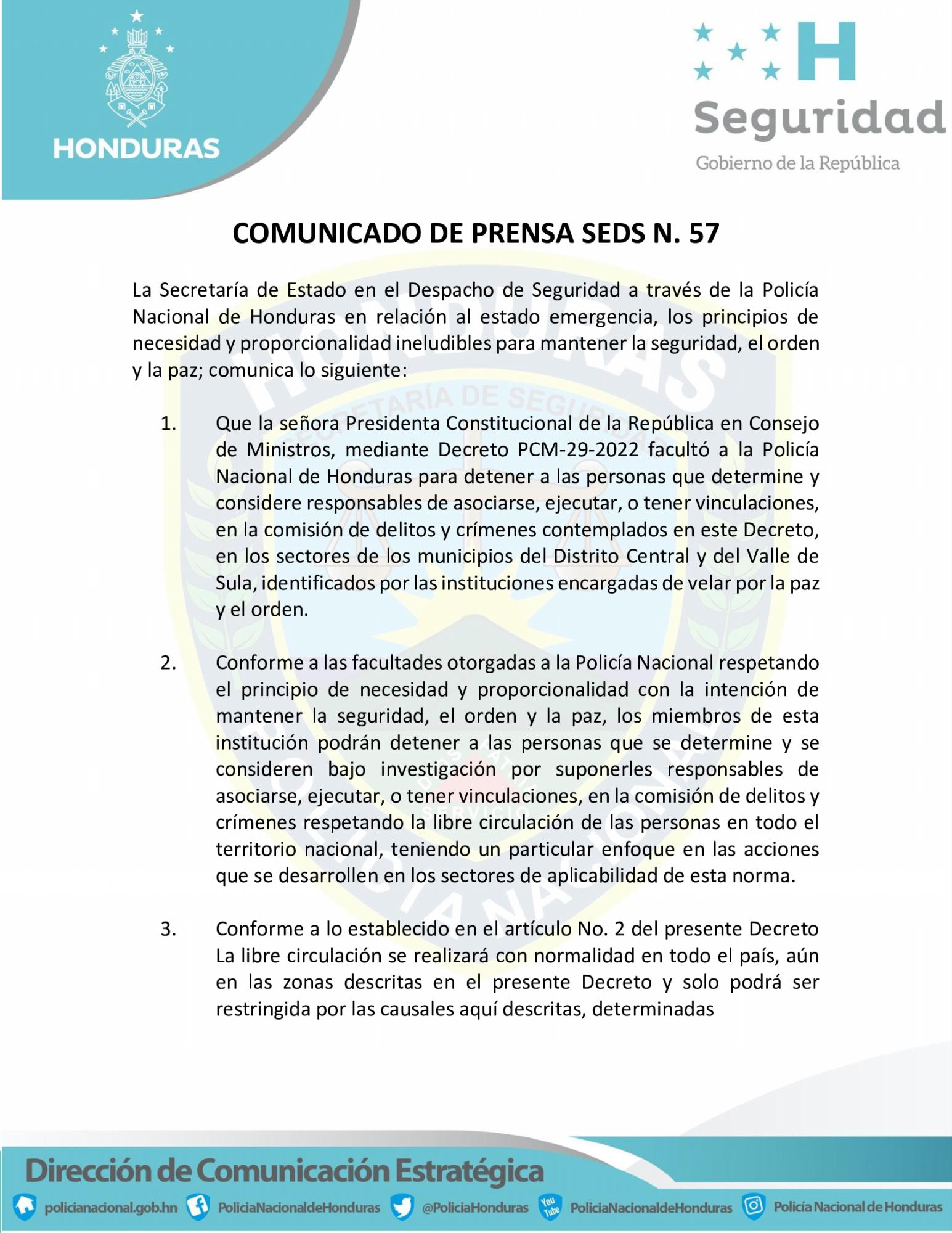 Estado de excepción en barrios y colonias durará un mes