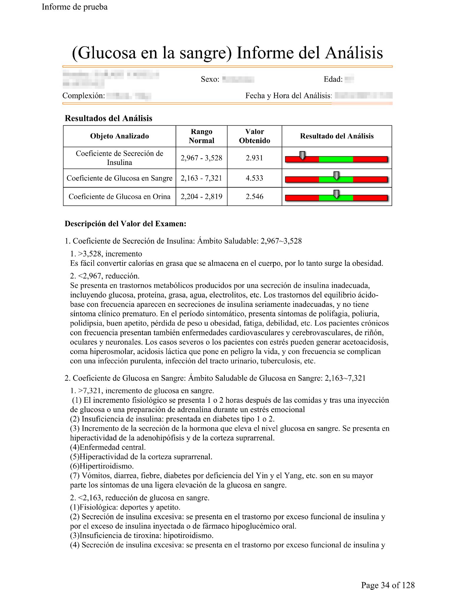 Examenes realizados a la paciente con la máquina cuántica en Nueva Med.