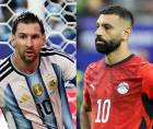Lionel Messi de Argentina y Mohamed Salah por Egipto, figuras emblemáticas de ambas selecciones.
