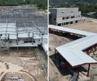 La suspensión de las obras de tres hospitales públicos abrió una nueva etapa en la investigación: ahora la atención se concentra en los contratos, los montos y las razones que llevaron a frenar la ejecución de los proyectos de Santa Bárbara, Ocotepeque y Salamá, Olancho. En la foto, cómo lucían los hospitales de Santa Bárbara y Ocotepeque en noviembre de 2025. El más avanzado es el de Ocotepeque.