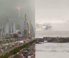 Unas fuertes lluvias afectaron este martes al funcionamiento de los aeropuertos de Dubái, que interrumpieron temporalmente sus operaciones por la inundación de las pistas, así como de las carreteras de acceso.