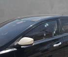 Vehículo en el que se trasladaba Mario Delcid cuando fue atacado a balazos.