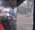 Una intensa tormenta registrada la tarde de este viernes dejó inundaciones, calles colapsadas y severos congestionamientos vehiculares en distintos puntos de San Pedro Sula.