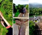 El canal de Peña Blanca que drena la única salida del lago de Yojoa, al norte y a inmediaciones de la comunidad de Los Naranjos, permanece seco ya que la compuerta se cerró para permitir los trabajos de repotenciación en las represas Cañaveral y Río Lindo.