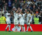 Jugadores del Real Madrid celebrando la victoria ante el betis por la jornad 18 de LaLiga.