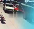 Captura de pantalla de las imágenes que se muestran en el video del brutal accidente.