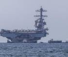 Fotografía de archivo del portaviones nuclear estadounidense USS Gerald R. Ford.